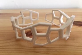 reinhardt pentágono termoformagem de pulseira jóias geek presente matemática tessellation lado a pulseiras 3d print model - Mito3D