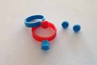 austauschbarer Edelstein-ring Schmuck 3d print model - Mito3D