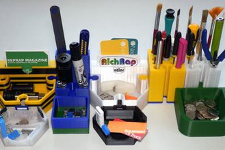 richrap puzzledesk collection your home puzzle tidy desk storage fun custom 3d print model - Mito3D