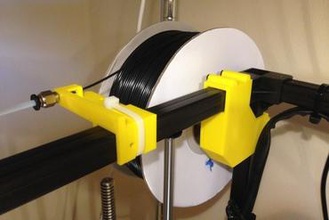 rigidbot-Seite spool-rig w-filament-Auslauf wechseln 3d-Drucker-Teile-Verbesserungen rigidbot big filament spool holder filament-guide 2 3d print model - Mito3D