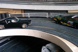 puente de la carretera barandilla las miniaturas coche ranura scalextric barrera paisaje borde 3d print model - Mito3D
