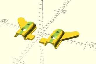rolator walker seat pivot bracket Maker/DIY openscad repair parts 3d print model - Mito3D