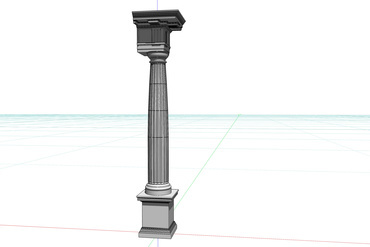 romain ordre dorique de la colonne art 3D print model - Mito3D