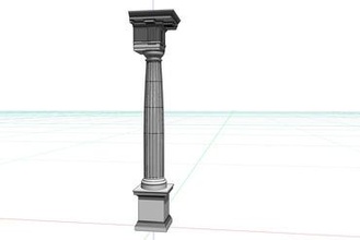 romano di ordine dorico colonna art 3d print model - Mito3D