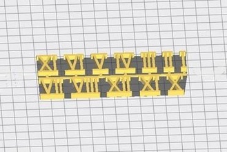 römisch Ziffern Std Zahlen sehen 3d print model - Mito3D