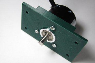 rotary encoder bracket maker diy openscad model mechanical shaft 3d print model - Mito3D