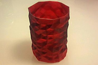 roundom vaso la vostra casa il casuale poligonale 3d print model - Mito3D