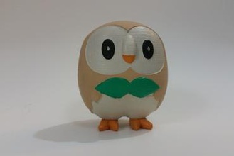 rowlet - pokemon sun & moon grass starter miniatures 3d print model - Mito3D