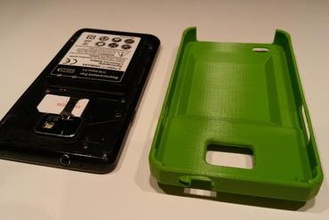 samsung s2 case extended battery gadget i9100 3d print model - Mito3D