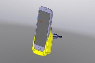 samsung s3 cradle gadget galaxy charger tripod mount 3d print model - Mito3D