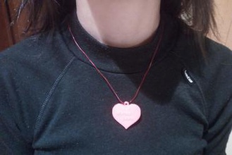 san valentin personnalisée de cœur bijoux collier 3d print model - Mito3D