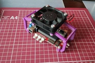 sanguinololu fan holder 3d printer parts enhancements 3d print model - Mito3D