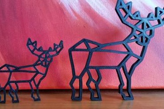 renos de santa claus navidad su casa adorno los 3d print model - Mito3D