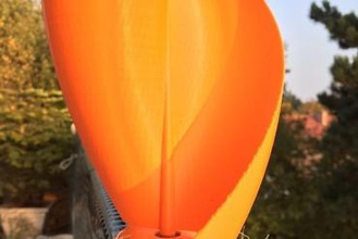 savonius turbina eolica + 1x rollerblade cuscinetto eolienne tipo h lico dale roulement rullo maker fai da te di vento verticale della 3d print model - Mito3D