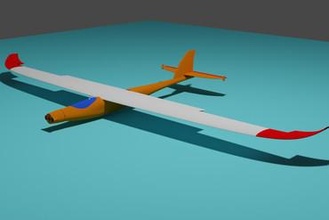 ekşi kremalı kupa rc plane model uçak soaring 3d print model - Mito3D