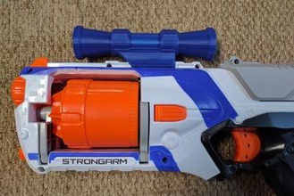 scope nerf gun fits rails toys 3d print model - Mito3D