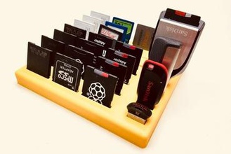 sd card & usb pendrive holder gadget pendirve 3d print model - Mito3D