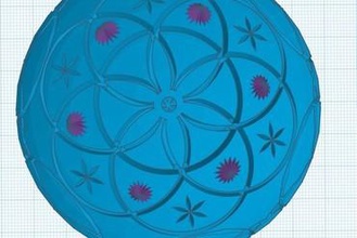 graine de vie art mandala la sphère objet lumière 3d print model - Mito3D