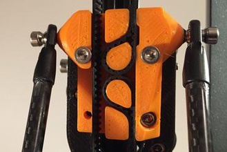 self locking kossel mini carriage open belts 3d printer parts enhancements mini-kossel openscad clamp 3d print model - Mito3D