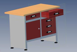 serveral k pper workshop components your home geomagic alibre furniture table 3d print model - Mito3D