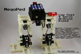 servo brace maker diy robot iki ayaklı arduino 3d print model - Mito3D