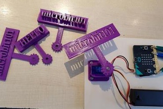 servo motor attachment microbit coding maker diy microbit101 3d print model - Mito3D