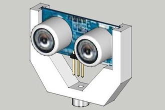 servo-ping-mount 3d-Drucker-Teile-Verbesserungen Roboter arduino mount servo sensor ping sonar 3d print model - Mito3D