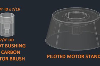 máquina de costura motor escova piloto suporte criador diy 3d print model - Mito3D