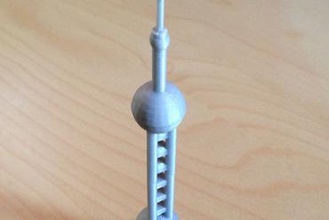 shanghai oriental pearl tower miniaturen china Turm statue 3d print model - Mito3D