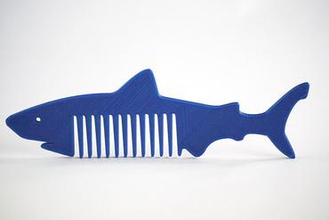 tiburón peine su casa el de la playa verano sol pescado cabello pla 3d print model - Mito3D