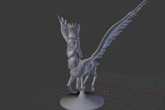 shedu miniatures horse beaglebone persia persian mythology fantasy eagle tabletop gaming rpg roleplaying dungeons dragons & dnd d&d wargaming 28mm 3d print model - Mito3D