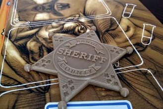 badge de shérif les jouets 3d print model - Mito3D