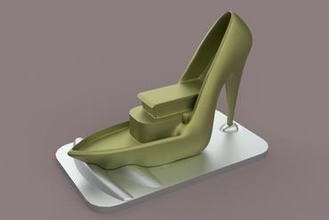 sapato barco arte sapatos calcanhares mulheres navio embarcação misturar misture 3d print model - Mito3D