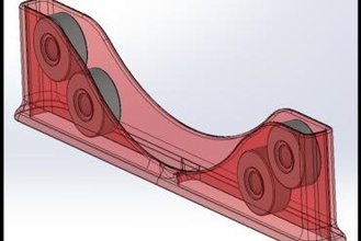 simple 200mm 125mm rolling od 608 skate bearing spool holder 3d printer parts enhancements part filament 3d print model - Mito3D