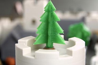 simple 3d imprimable arbre de pin les miniatures d'arbre en le la décoration modèle miniature 3dcastleplayset 3d print model - Mito3D