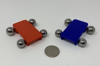 simple ball bearing car toys neodymium magnet autodesk fusion 360 ultimaker2 3d print model - Mito3D