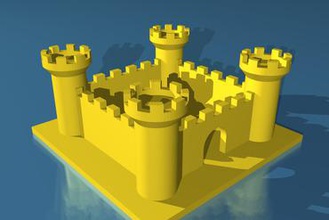 simple castle toys 3d print model - Mito3D