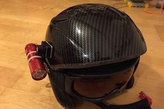 capacete simples tocha de montagem gadget monte luz 3d print model - Mito3D