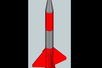 einfaches Modell-Rakete - Spielzeug Spaß Rakete estes hobby octo-Rakete 3d print model - Mito3D
