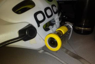 semplice piastra di montaggio svc200 action cam gadget la fotocamera bicicletta casco 3d print model - Mito3D