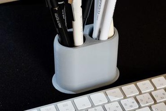 semplice supporto della penna la vostra casa pen stand 3d print model - Mito3D