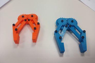 basit robot pençe eğitim mekaniği claw 3d print model - Mito3D