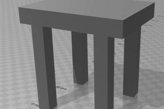 Facile table 3d print model - Mito3D