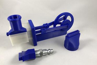 singolo cilindro del motore ad aria i giocattoli il palloncino alimentato 3d print model - Mito3D