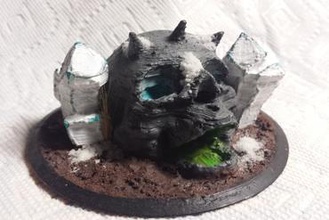 skull cave marker - warmachine miniatures 28mm gaming 3d print model - Mito3D