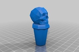 skull wine stopper For your home 3d print model - Mito3D