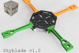 skyblade v10 quadcopter çerçeve maker diy drone 3d print model - Mito3D