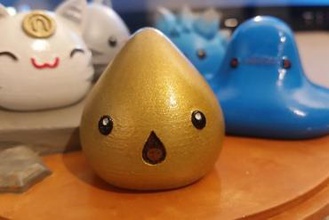 slime rancher - gold lucky puddle slimes miniatures 3d print model - Mito3D