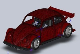 slotcar vw scarabeo giocattoli coccinella 1 32 3d print model - Mito3D