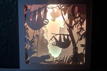 perezoso selva ligero caja tu hogar casa ligera lampara lámpara 3d print model - Mito3D